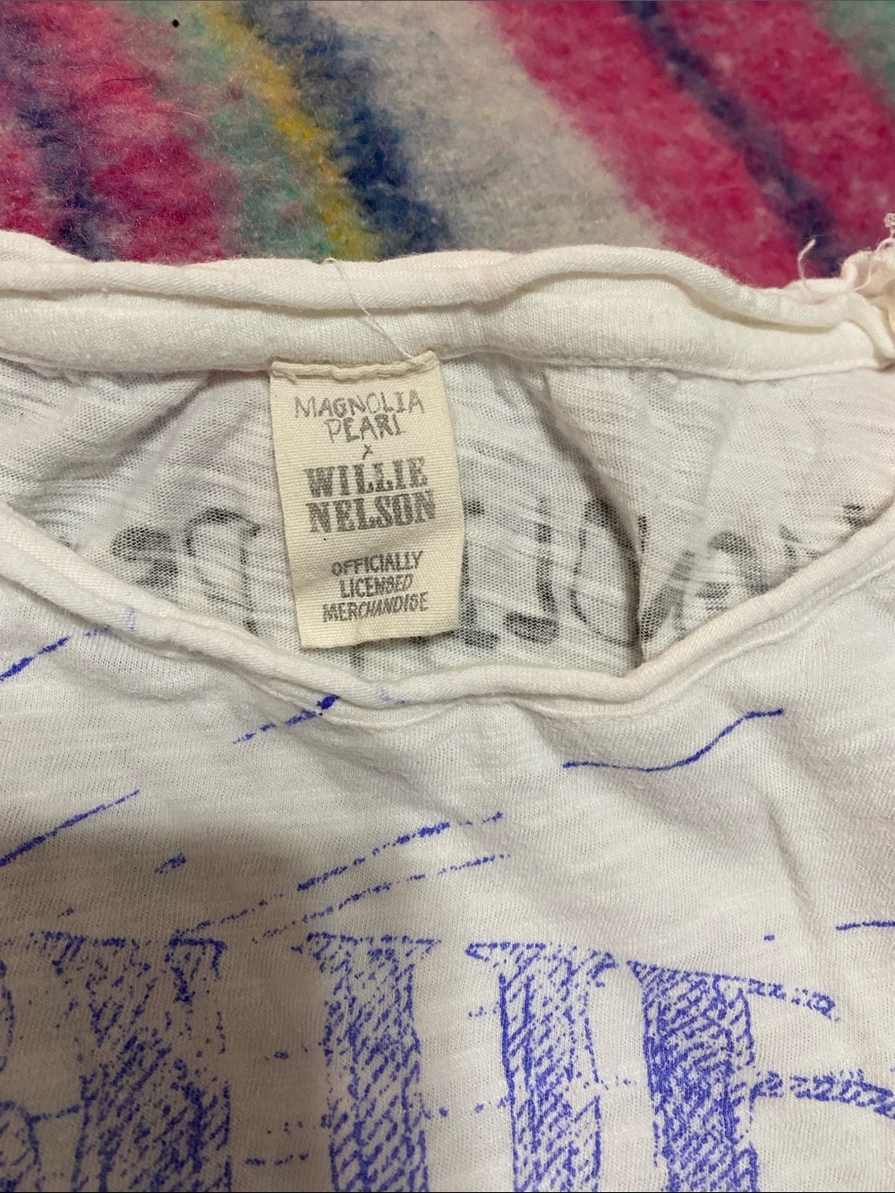 Magnolia Pearl White Willie Nelson Graphic Short Sleeve Tee - Picture 3 of 8
